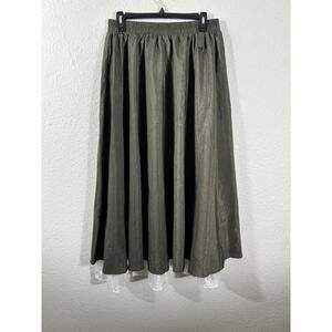 Scarlet Darkness‎ Maxi Skirt Size L Green Raccolta Carta Polyester Blend